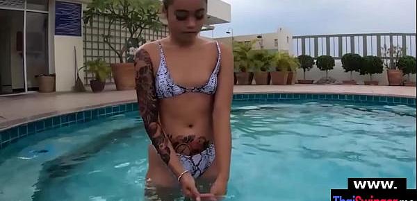  Lets try the swimming pool before the quickie fuck she said